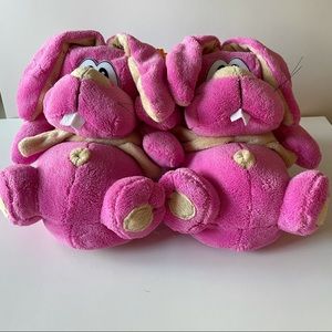 Bunny Plush Novelty 3D Slipper Boots Pink Size 5/6/7